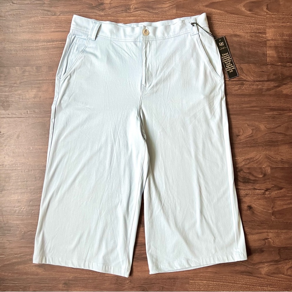 DG2 by Diane Gilman Virtual Stretch Wide-Leg Bermuda Short White Women’s SZ 16PW